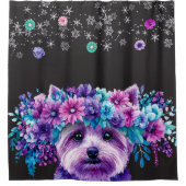 Hundeblumen Duschvorhang (Vorderseite)