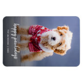 Hundebontage | Moderne Niedliche glückliche Welpen Magnet (Horizontal)