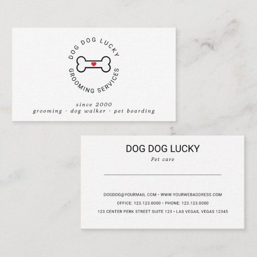 Hundebranche Visitenkarte (Vorne/Hinten)