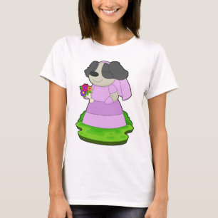 Hundebraut Blumenstrauß Hochzeit T-Shirt