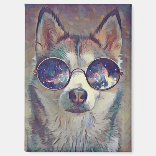 Hundebrillenglasmagnet Magnet (Vorderseite)