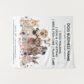 Hundebrüger Haustiersitter Canine Walker-Geschäft Wandteppich (Vorderseite (Horizontal))