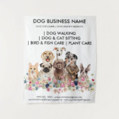 Hundebrüger Haustiersitter Canine Walker-Geschäft Wandteppich (Vorderseite)
