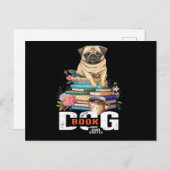 Hundebuch und Kaffee Postkarte (Vorne/Hinten)