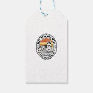 Hundebuchliebhaber-Shirt Vintage-Gravur Husky Lese Geschenkanhänger