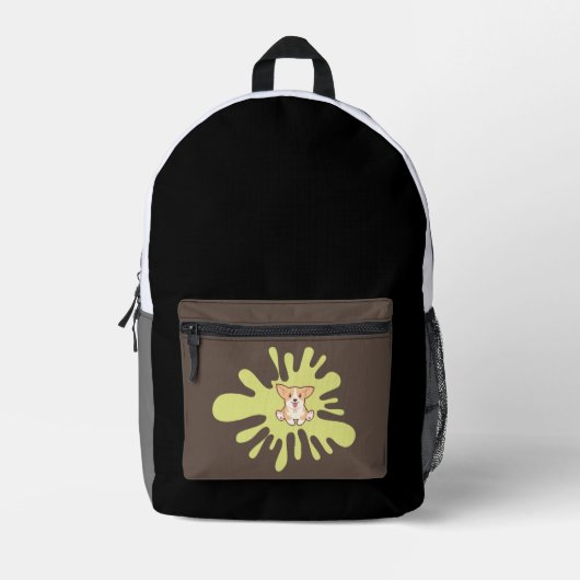 Hundebügelfarbe Bedruckter Rucksack (Vorderseite)