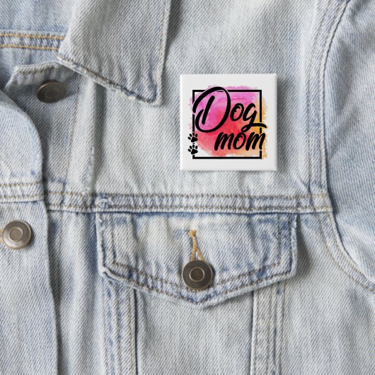 Hundebüt bunt niedliche Pfoten Button (Beispiel)