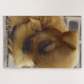 Hundebüt und kleines Hühnerpuzzle. Puzzle (Horizontal)