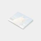 Hundebüt und Surfbrett Post-it Klebezettel (angewinkelt)