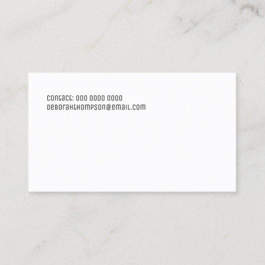 Hundebüt Visitenkarte (Rückseite)