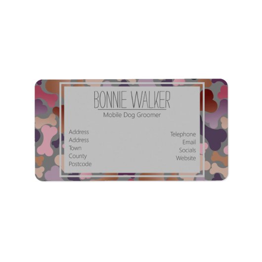 Hundebütteltier Adressaufkleber (Vorne)