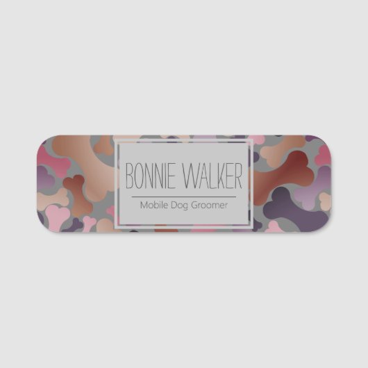 Hundebütteltier Namensschild (Vorderseite)