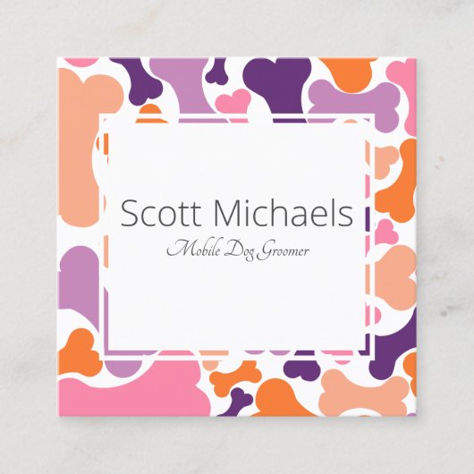 Hundebütteltier Quadratische Visitenkarte (Vorderseite)