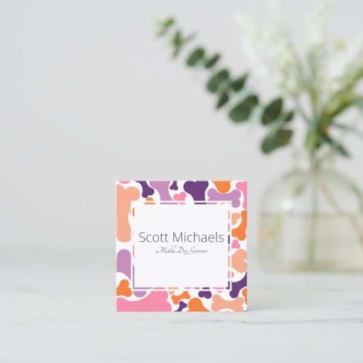 Hundebütteltier Quadratische Visitenkarte (Stehend Vorderseite)