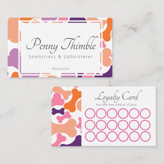 Hundebütteltier Treuekarte (Vorne/Hinten)