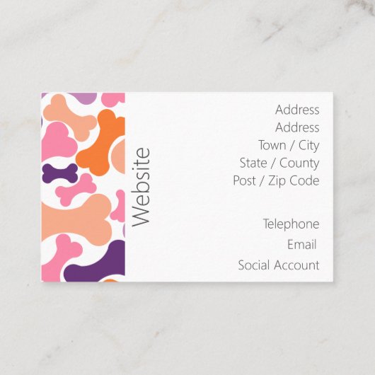 Hundebütteltier Visitenkarte (Rückseite)