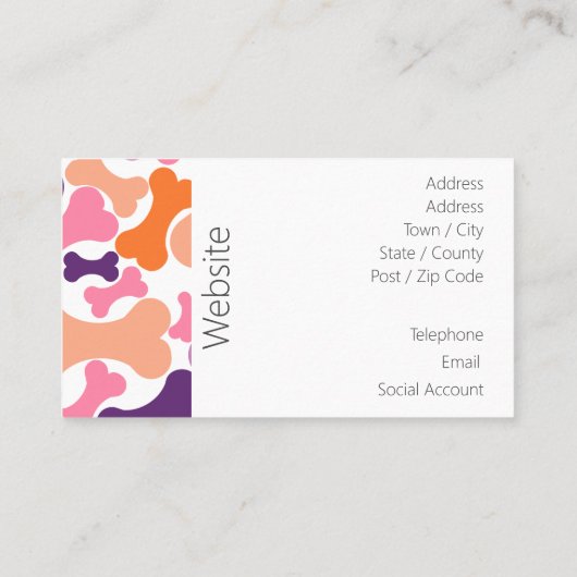 Hundebütteltier Visitenkarte (Rückseite)