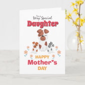 Hundebütter, niedlicher Cartoon Karte (Gelbe Blume)