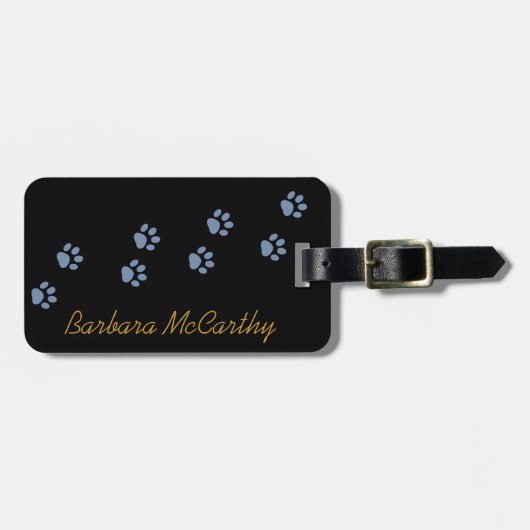 Hundebütter personalisiert gepäckanhänger (Vorderseite horizontal)