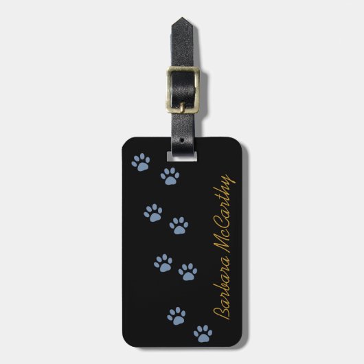Hundebütter personalisiert gepäckanhänger (Vorderseite vertikal)