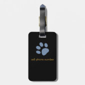 Hundebütter personalisiert gepäckanhänger (Rückseite vertikal)