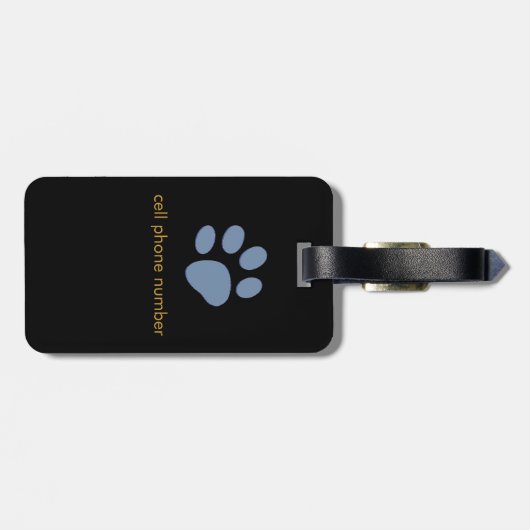Hundebütter personalisiert gepäckanhänger (Rückseite horizontal)