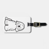 HundeCartoon Lhasas Apso Gepäckanhänger (Vorderseite horizontal)