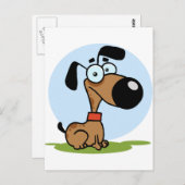 HundeCartooncharakter Postkarte (Vorne/Hinten)