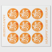 HundeChinesisches Neujahrsfest 2018 wählen Farbeb Geschenkpapier (Flach)