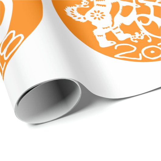 HundeChinesisches Neujahrsfest 2018 wählen Farbeb Geschenkpapier (Rolleneckpunkt)