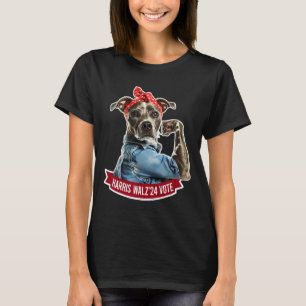 Hundedame Kamala Harris Tim Walz Wählen Sie Wahlen T-Shirt