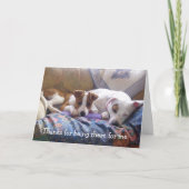 Hundedank für dort sein- dankeskarte (Vorderseite)