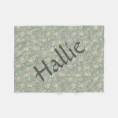 Hundedecke - Botanisch Sagegrün, Personalisiert Fleecedecke (Vorderseite (Horizontal))