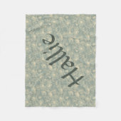 Hundedecke - Botanisch Sagegrün, Personalisiert Fleecedecke (Vorderseite)