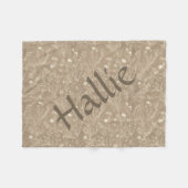 Hundedecke - Braun Botanisch, Personalisiert Fleecedecke (Vorderseite (Horizontal))