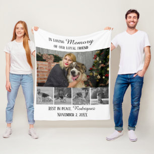 Hundedenkenmal 5 Foto-Collage Haustier-Tribut Fleecedecke