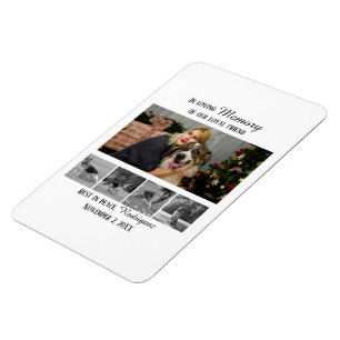 Hundedenkenmal 5 Foto-Collage Haustier-Tribut Magnet