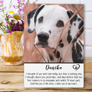 Hundedenkenmal - Geschenk zum Verlust des Haustier Fotoplatte