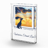 Hundedenkmal Acryl-Fotoblock - Windhund Fotoblock (Rechts)