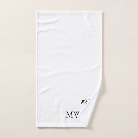 Hundedesign für mit Monogramm Dalmatiner Badhandtuch Set (Handtuch)
