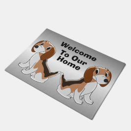 Hundedesign für personalisierte Beagle Fußmatte