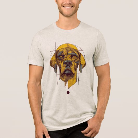 Hundedesign Tri-Blend Shirt (Vorderseite)