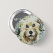 Hundedetail von Claude Monet-Malen Button (Vorne & Hinten)