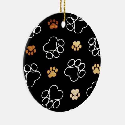 Hundedruckschmuck Keramik Ornament (Rechts)