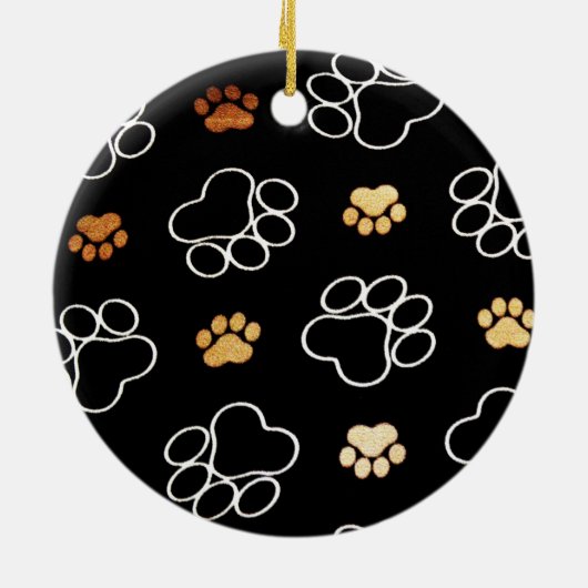 Hundedruckschmuck Keramik Ornament (Hinten)
