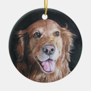 HundeErinnerungs-Verzierungs-/Golden-Retriever Keramik Ornament
