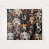 Hundefaces Tapestry Wandteppich (Vorderseite (Horizontal))