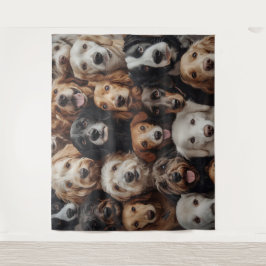 Hundefaces Tapestry Wandteppich