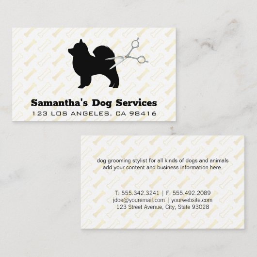 Hundefälle | Knochenmuster Visitenkarte (Vorne/Hinten)