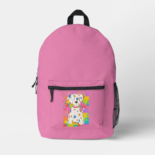 Hundefarbe Bedruckter Rucksack (Vorderseite)